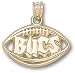 Tampa Bay Buccaneers Solid 10K Gold ''BUCS'' Pierced Football Pendant