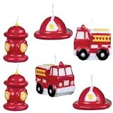 Fire Engine Fun Mini Cake Candles, 6ct