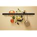 Rogar 1310 36" Bar Rack, Black with Black Hooks