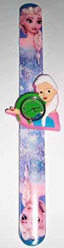 Frozen Queen Elsa 3D Toy Figure Slap Watch w/Stickers