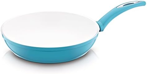 Nouval FY109-26C-T 10-Inch Non-Stick Ceramic Coated Frying Pan, Turquoise