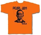 Pearl Jam T-Shirt - Pearl Jam Gas Mask Orange Tee
