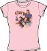 Beverly Hills 90210 GANG IN LOGO Juniors Size Fitted Pink T-shirt