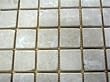 4x4 sample of 2x2 Botticino Beige Marble TUMBLE Mosiac Sheets on 12x12 sheet