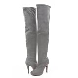 Bumper Furge02 Knee-High Boots Gray