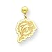 14K Miami Dolphins Dolphin In Ring Ball Post Earrings