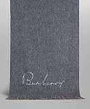 Burberry - Burberry Heather Grey Script Logo Cashmere Scarf 11628463-128