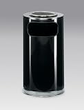 Designer Line European 12 gallon Steel/Chrome Ash/Trash Black with Chrome Ash/Trash SO16SU-20B