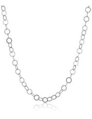 Sterling Silver Flat Circle-Link Chain Necklace