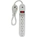 GE 55253 Power Strip, 6 Outlet Circuit Breaker Protection, White