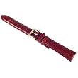 Red Leather Crocodile Grain Watchband Long Watch Band 19mm