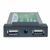 Techfocus USB 2.0 PCMCIA Cardbus PC Card 2 port