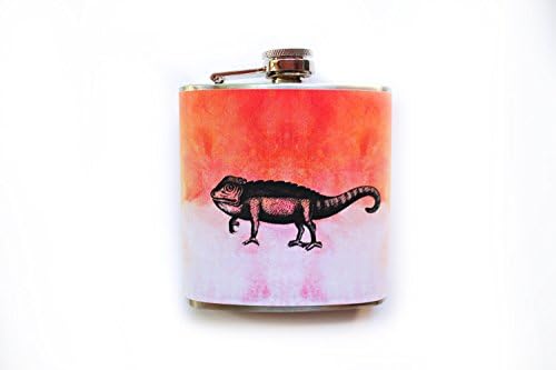 Chameleon Flask in Orange and Pink