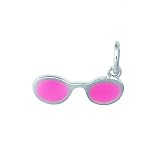 Sterling Silver Ladies Pink Enamel Sunglasses Charm