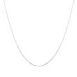 14k White Gold Solid Box Chain Necklace, 18"