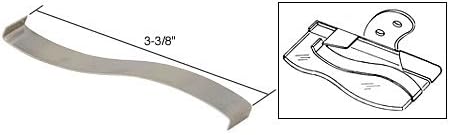 C.R. LAURENCE S4072 CRL 3-3/8" Louver Window Security Clip for 4-1/2" Glass Slat