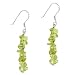Sterling Silver .925 Genuine Peridot Stone Chip Dangle Earrings