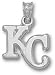 Kansas City Royals Solid Sterling Silver ''KC'' 1/2'' Pendant