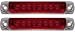 Sporting Goods : 3" Mini Red LED Universal Light Bars - 2-pack - Chrome