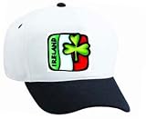 White Cap with Ireland, Irish, cloverleaf