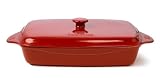 Review Calphalon BV3313CR / Calphalon Ceramic Cabernet 9 x 13 Covered Rectangular Baker with Lid