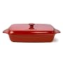 Calphalon Ceramic 9 x 13 Covered Baking Dish with Lid, Cabernet