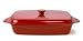 Calphalon Ceramic 9 x 13 Covered Baking Dish with Lid, Cabernet