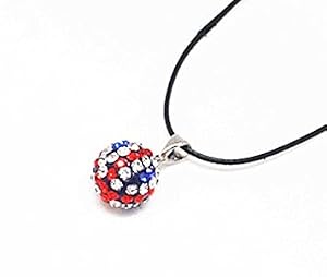 Pendentif Style Shamballa Cristal - Drapeau Anglais