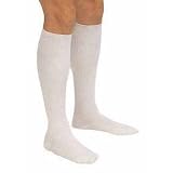 Truform 15-20 mmHg of Compression Over the Calf Athletic Sock, White, XL (Pack of 2)