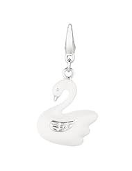 Sterling silver and Enamel SWAN (Charm)