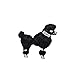Medium Black Poodle - Facing Right - Iron on Applique/Embroidered Patch