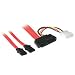 Dun Cheng - Serial Attached SCSI (SAS) internal cable - 2-Lane - 4 pin internal power, 29 pin internal SAS (SFF-8482) - 7 pin Serial ATA - 3.3 ft