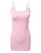 JJ Perfection Women's Adjustable Spaghetti Strap Solid Cami Tunic Tank Top