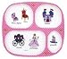 Baby Cie Divided 4 part TV tray 4 compartments Pink Polka dot Princess ~ NEW