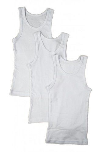 T-cotton Little Boys 100% Cotton Scoop Neck Undershirt In White (4 Pack)
