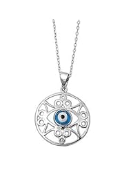925 Sterling Silver Necklace & Evil Eye Pendant
