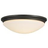 Murray Feiss FM273ORB Barrington 16-1/2-Inch Flushmount, Oil Rubbed Bronze with Opal Etched Glass