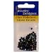 6mm Fire Polished Beads, I.R. Black, 36 Pc/Pkg