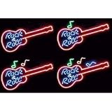 Neon Animated Rock n Roll Sign (Red/Blue/Green/Yellow) (18
