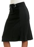 Women's Buckle Tab Waist Stretch Skirt