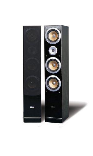 Pure Acoustics QX-900 Triple 6.5-Inch Floor-standing Loudspeaker  (Black, Pair)