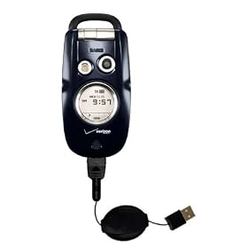 Retractable USB Cable for the Casio G'zOne Type S with Power Hot Sync and Charge capabilities - Gomadic Brand w/ TipExchange Technology
