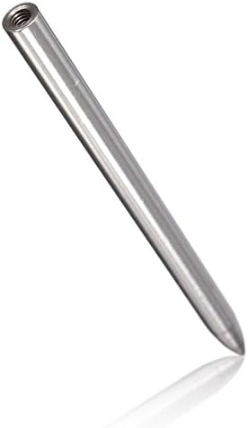 Chengor 2Pcs 3 inch Steel Paracord Needle with Screw Thread Shaft Tip Stiching Needle Fid for Knitting Weaving Paracord Bracelet Belt