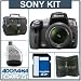 Sony a550 DSLR Camera/ Lens Kit, with 18-55mm DT Zoom Lens, 8GB SD Memory Card, Camera System Bag, Digital Memory Case(4), USB 2.0 SD Card Reader