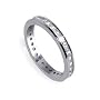 .925 Sterling Silver Eternity Band 3 MM Clear Cubic Zirconia Ring