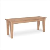 Unfinished Wooden Shaker Bench