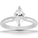 14K White Gold Marquise cut Diamond Promise Engagement Ring (1.00ct.tw, HI Color, SI2-3 Clarity)