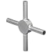 STC-06/4 Stainless Steel Hypodermic Tubing Connector , 6 Gauge, 4-Way (Pack of 10)