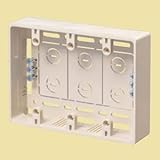未来工業 プラモール用 モール用スイッチボックス(ケーブル配線用露出スイッチボックス) 3ケ用 カベ白 MSB-3W