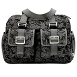 Floral Black and Charcoal Carry All Diaper Bag